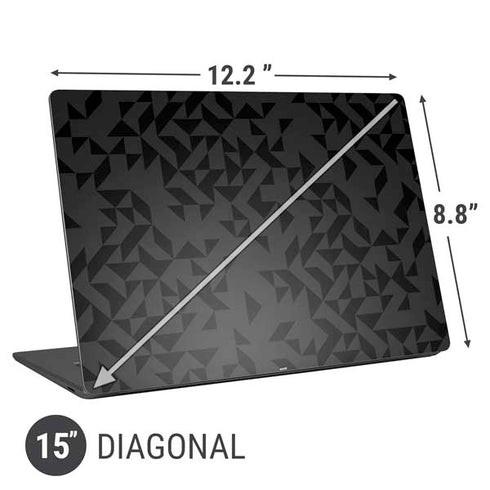 Black Geometric Universal Laptop 15in (12.2 x 8.8in) Skin